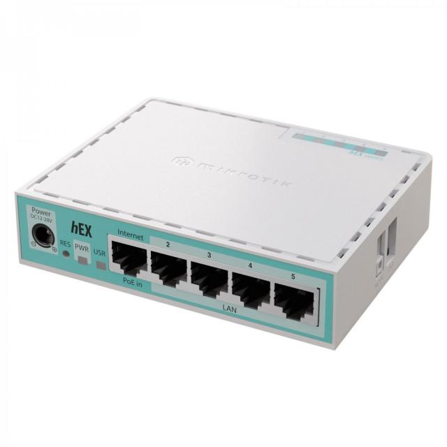 Router MikroTik 10/100/1000Mbit, PoE, RAM - 512 MB, USB - А, RouterOS v7, License level 4 