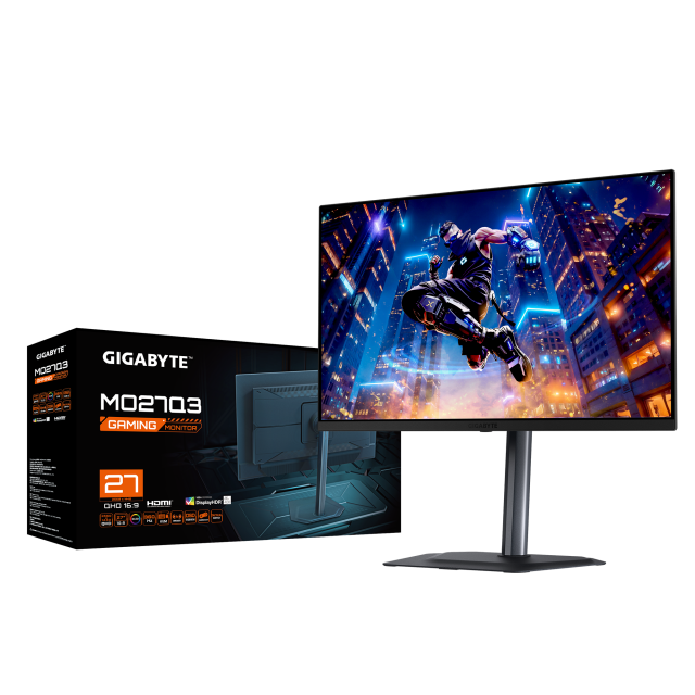 Gaming monitor GIGABYTE MO27Q3 - 27" QD-OLED, QHD(2560x1440), 360Hz, 0.03ms, G-Sync, FreeSync Premium Pro 