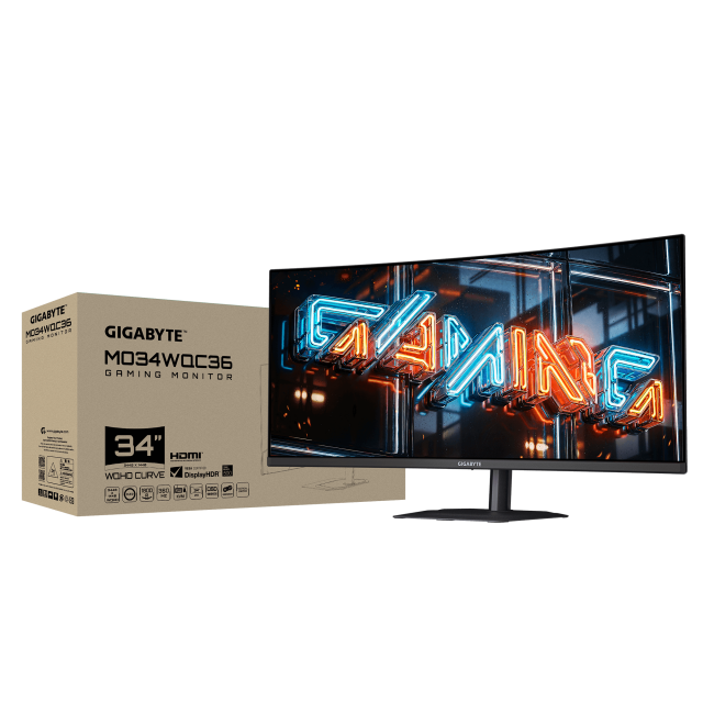 Gaming monitor GIGABYTE MO34WQC36 - 34" QD-OLED Curve WQHD(3440x1440), 360Hz, 0.03ms, G-Sync, FreeSync Premium Pro 