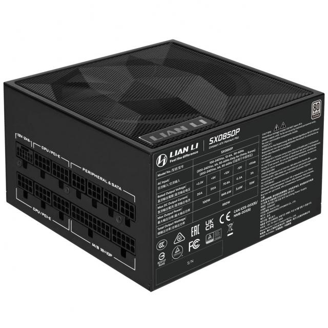 Power Supply Lian Li SX850P Black 850W 80+ Platinum PCIe 5.1, ATX 3.1 