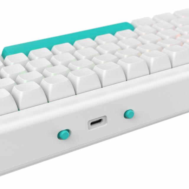 Gaming Wireless Mechanical Keyboard Nubi NK68 PRO - White 