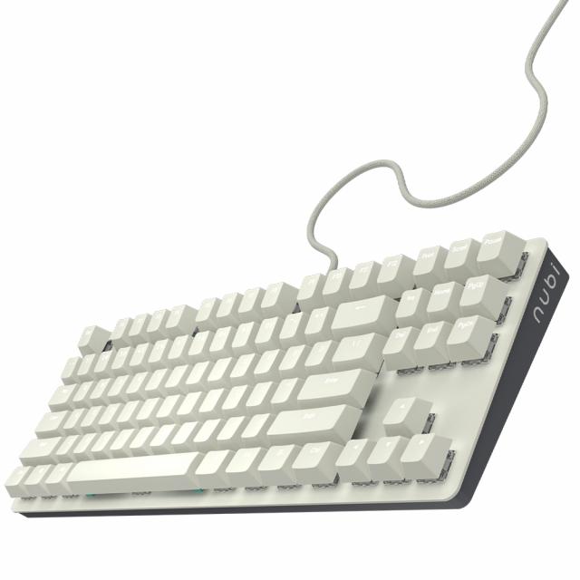 Gaming Mechanical Keyboard Nubi NK87 White TKL - G3MS Sapphire V2 Switches, ABS 