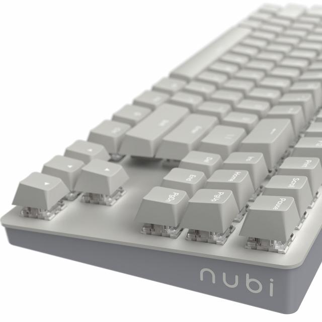 Gaming Mechanical Keyboard Nubi NK87 White TKL - G3MS Sapphire V2 Switches, ABS 