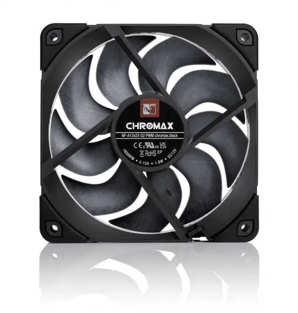 Вентилатор Noctua NF-A12x25 G2 PWM chromax.black, 120mm 