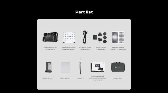 Creality Sermoon P1 3D scanner 
