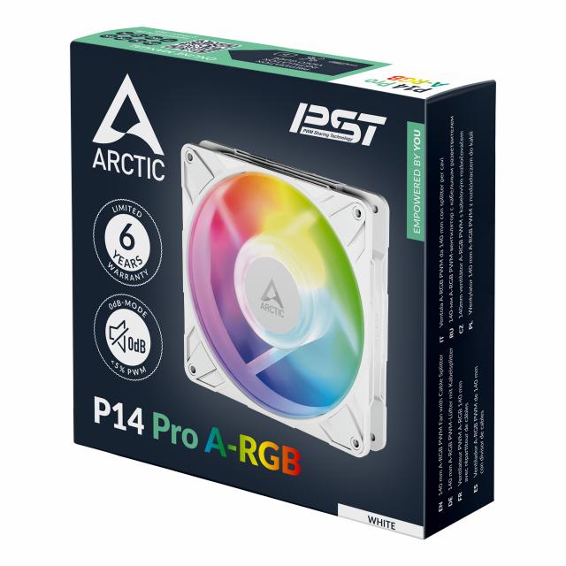 Fan ARCTIC P14 Pro White A-RGB - 140mm PWM 