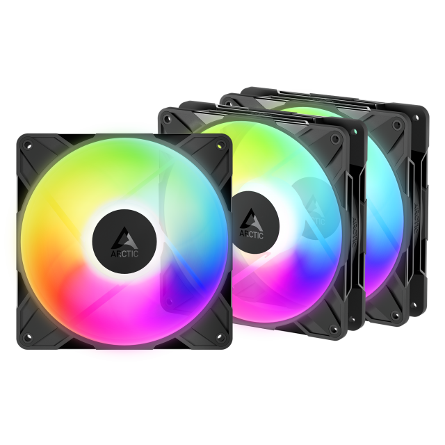 Комплект вентилатори 3-Pack ARCTIC P14 Pro Reverse A-RGB 140mm PWM - ACFAN00327A 
