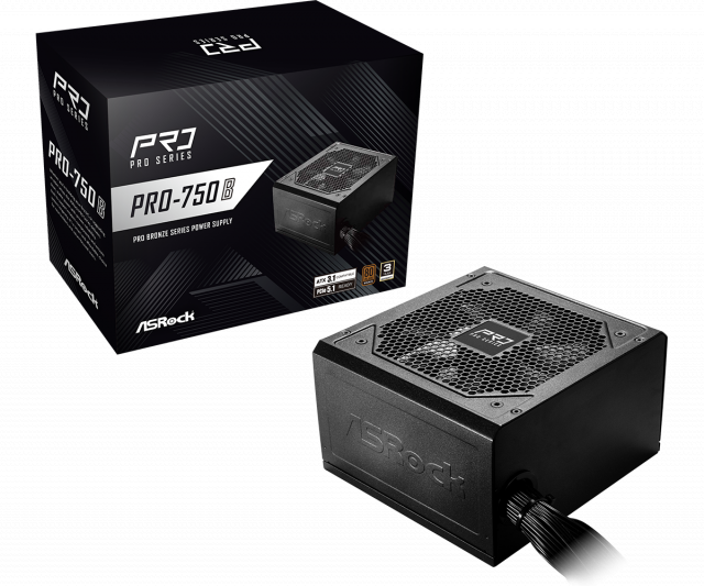 Power Supply ASRock PRO-750B 750W 80+ Bronze PCIE 5.1 Ready 