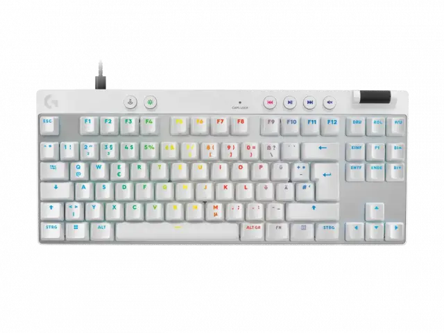 Gaming Mechanical keyboard Logitech G Pro X RAPID TKL, Magnetic Analog Switch, White 
