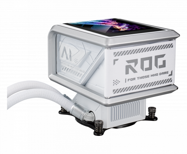 CPU AIO Liquid Cooler ASUS ROG Ryuo IV SLC 360 White Edition ARGB 6.67" Curved AMOLED Display 