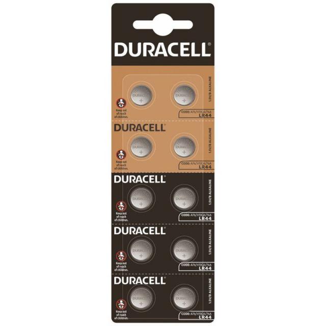 Button cell Alkaline battery LR44 /AG13/ 1.55V 10 pcs./pack price for 1 pc./ DURACELL 