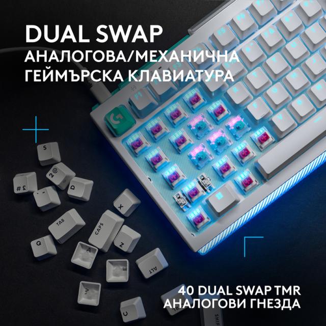 Gaming Mechanical keyboard Logitech G512 X 98 - Dual Swap Analog/Mechanical Switch - White 