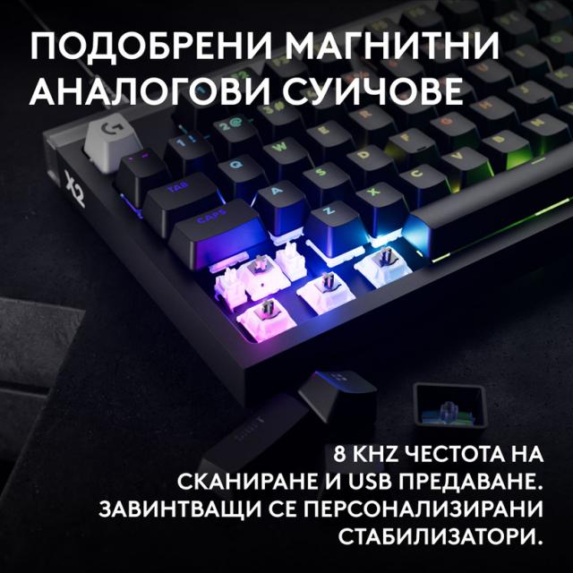 Gaming Mechanical keyboard Logitech G Pro X2 RAPID TKL, Magnetic Analog Linear Switch - Black 