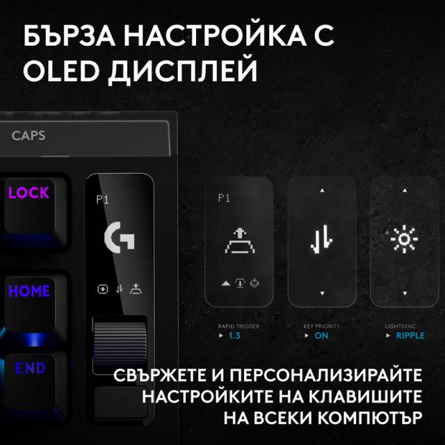 Gaming Mechanical keyboard Logitech G Pro X2 RAPID TKL, Magnetic Analog Linear Switch - Black 