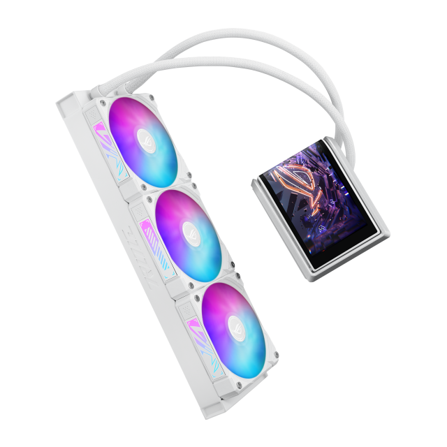CPU AIO Liquid Cooler ASUS ROG Ryuo IV 360 ARGB White Edition 6.67" Curved AMOLED Display 