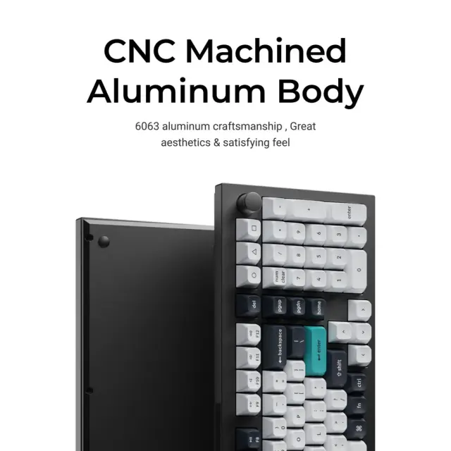 Механична клавиатура Keychron Q5 Max QMK Carbon Black - Gateron Jupiter Brown 