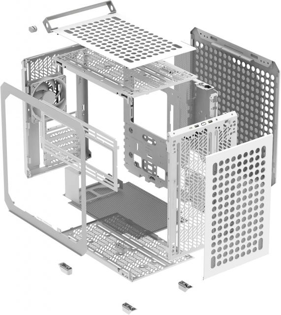 Case Cooler Master QUBE 500 Flatpack White 