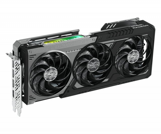 Graphic card ASRock Radeon RX 9070 GRE Steel Legend Dark 12GB OC GDDR6 
