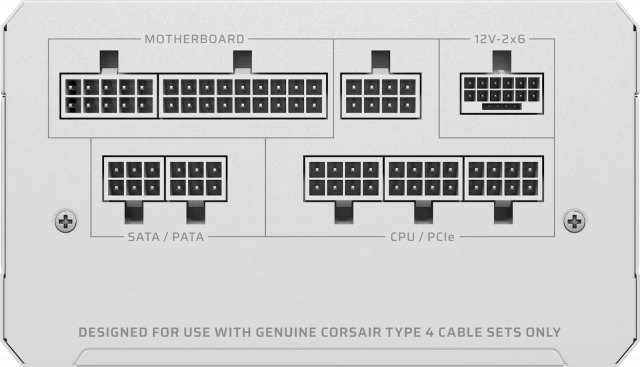 Power Supply Corsair RMe RM1000e White 1000W 80+ Gold ATX 3.1, Thermal Protect 