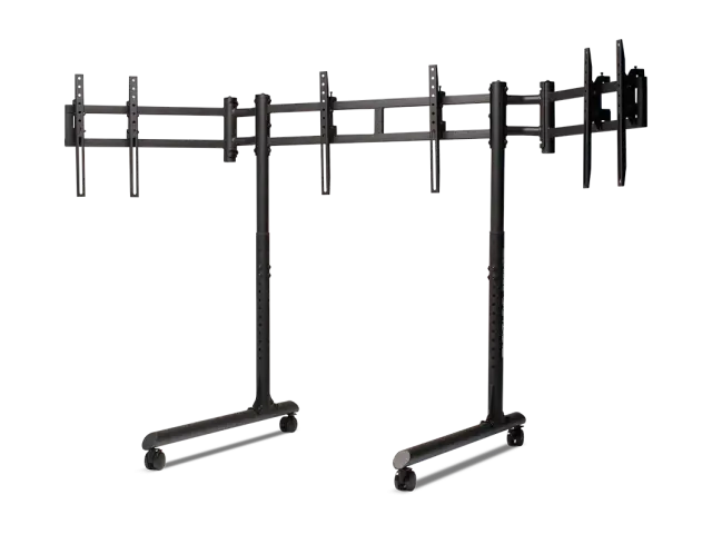 Free Standing Triple Monitor stand Next Level Racing Round Tube 