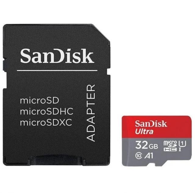 SanDisk Карта памет Ultra microSDXC 32GB, SD Adapter, 120MB/s Class 10 UHS-I A1 