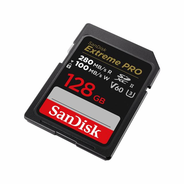 SanDisk Memory Card Extreme Pro SDXC 128GB 280MB/s & 100Mb/s Class 10 UHS-II 