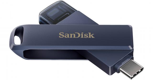SanDisk Flash Memory 128GB Phone Drive, USB 3.2 Type-C, Lightning 