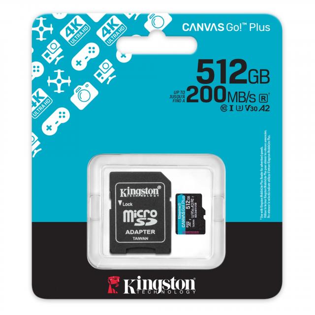 Memory card Kingston Canvas Go! Plus Gen4 microSDXC 512GB 