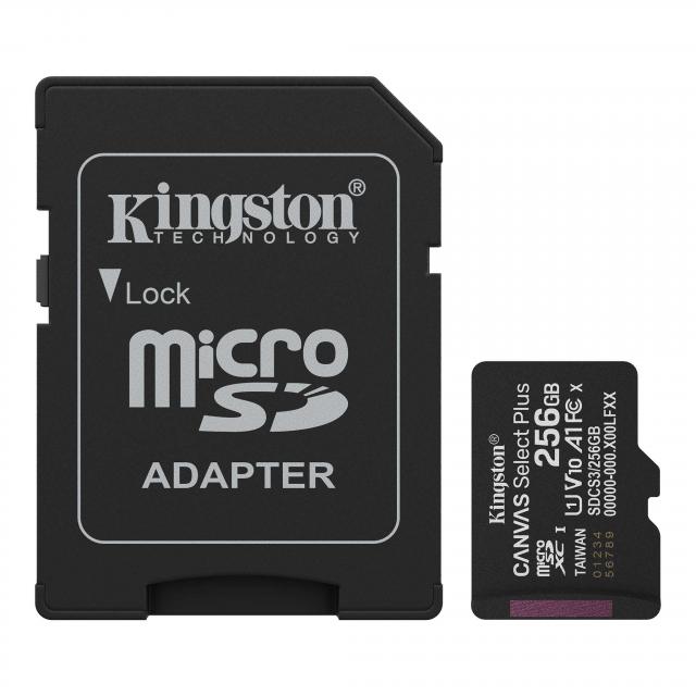 Memory card Kingston Canvas Select Plus, microSDXC 256GB 