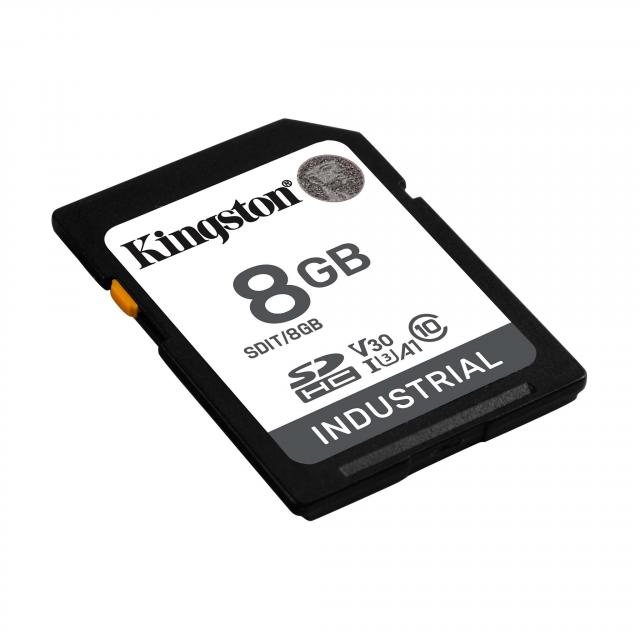 Карта памет Kingston 8GB SDHC Industrial C10, UHS-I, U3, V30, A1 