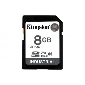 Карта памет Kingston 8GB SDHC Industrial C10, UHS-I, U3, V30, A1