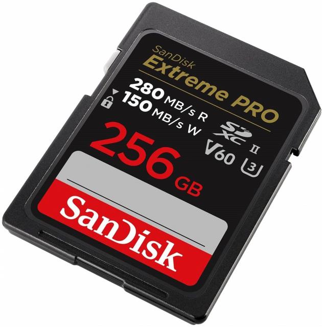 SanDisk Memory card Extreme Pro SDXC 256GB 280MB/s & 100Mb/s Class 10 UHS-II 