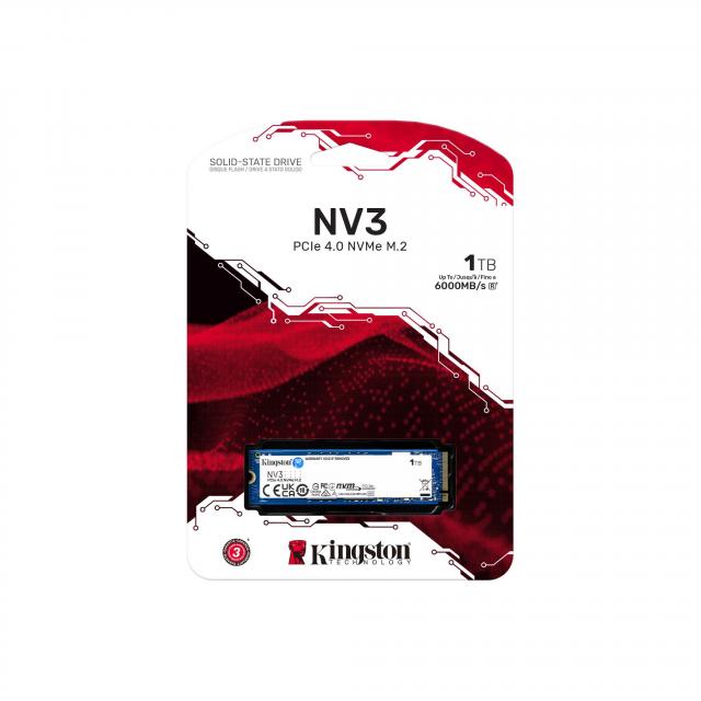 SSD KINGSTON NV3 M.2-2280 PCIe 4.0 NVMe 1000GB 