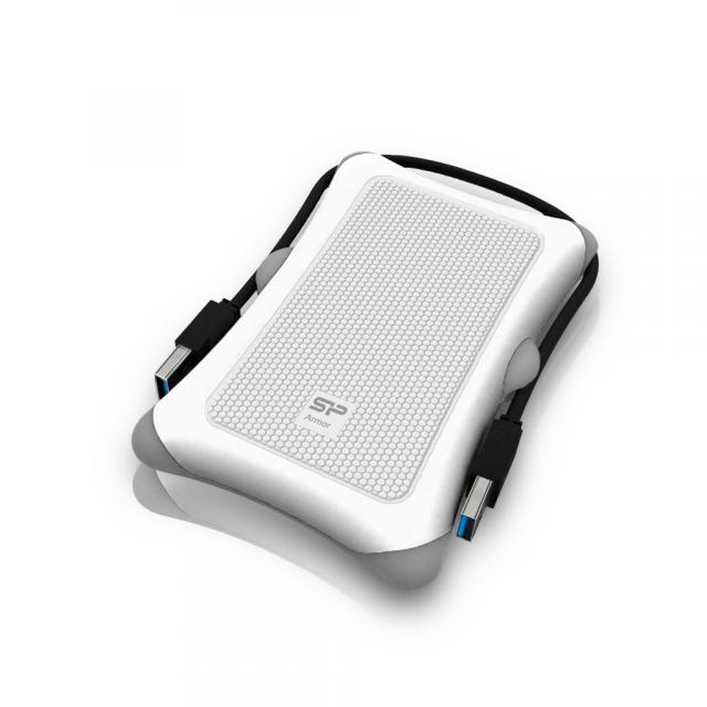 Silicon Power 2.5-inch Armor A30 White Shockproof SATA Hard Drive Model USB 3.2 