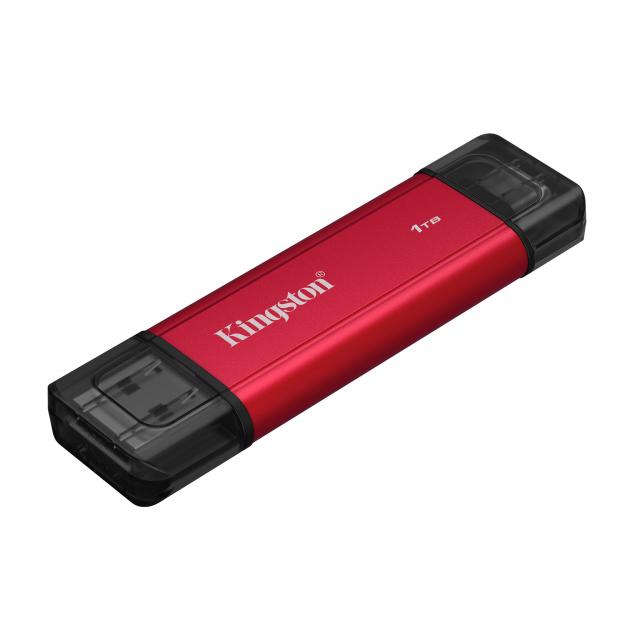 Флаш памет Kingston Dual USB-A/C Portable SSD 1TB - Black/Red 