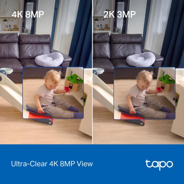 Домашна охранителна WiFi камера TP-Link Tapo C250, Pan/Tilt 