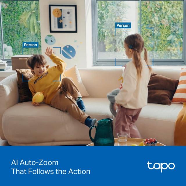 Домашна охранителна WiFi камера TP-Link Tapo C250, Pan/Tilt 
