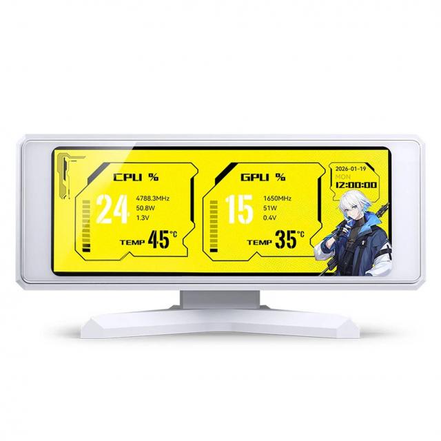 Jonsbo DS339 3.3" IPS secondary monitor for the desk - White 