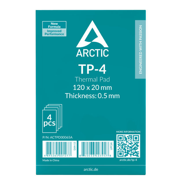 Термопроводящ пад ARCTIC TP-4 - 120x20x0.5 mm 4-Pack 