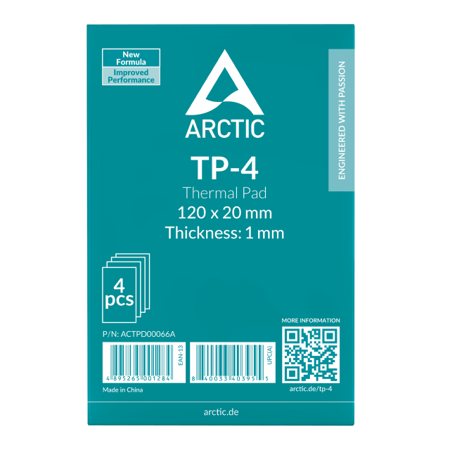 Термопроводящ пад ARCTIC TP-4 - 120x20x1.0 mm 4-Pack 