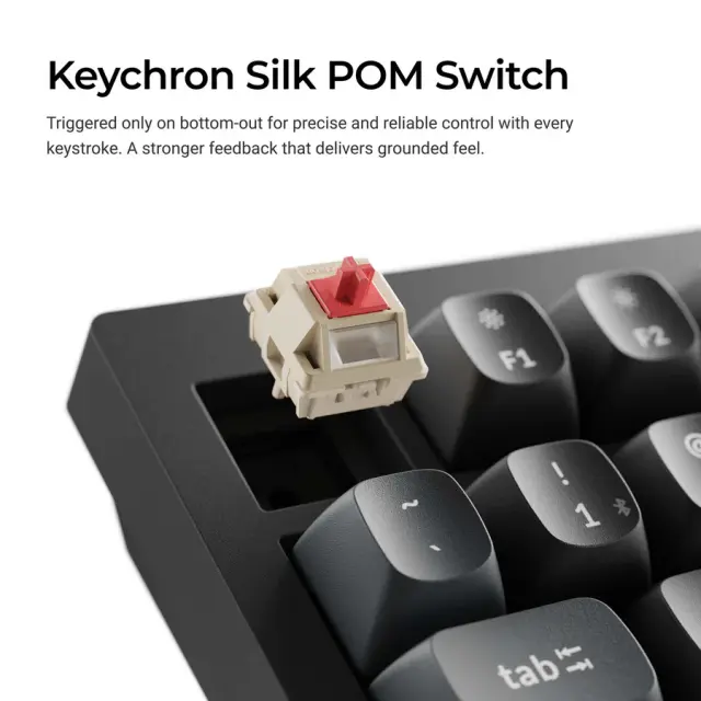 Wireless Mechanical Keyboard Keychron V1 Ultra 8K - Silk POM Switch Red 