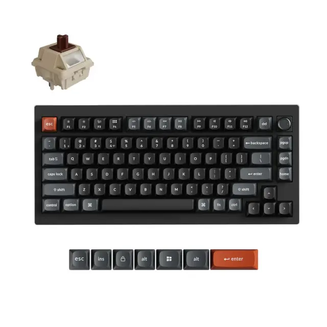 Wireless Mechanical Keyboard Keychron V1 Ultra 8K - Silk POM Switch Brown 