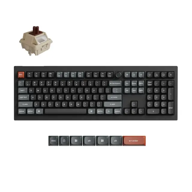 Wireless Mechanical Keyboard Keychron V6 Ultra 8K - Silk POM Switch Brown 