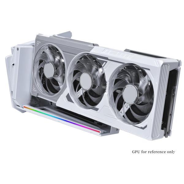 Брекет и кабел Lian Li 4 Slots Vertical GPU Kit v3, PCIe 5.0 за вертикален монтаж на видео карта - Бял 