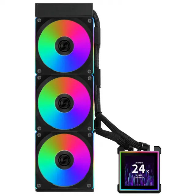 CPU AiO Cooler Lian Li HydroShift II LCD-S 360CL RGB - Black 