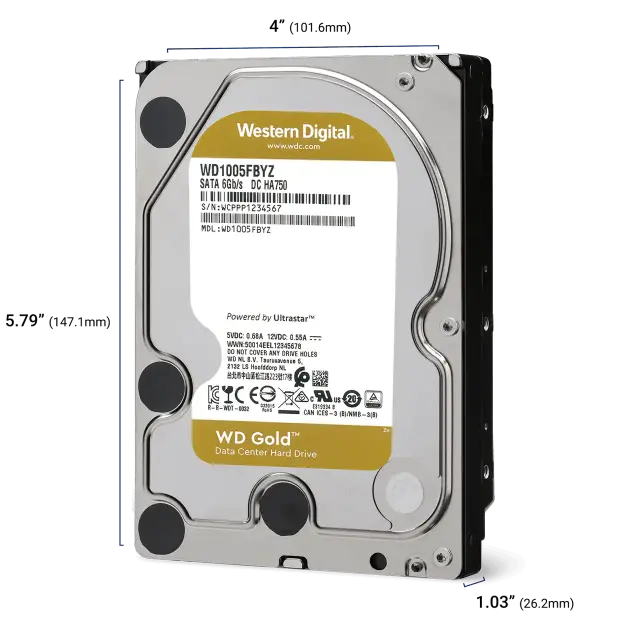 HDD WD Gold Enterprise, 14TB, 512MB Cache, SATA3, WD142KRYZ 