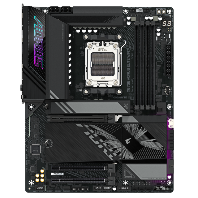 Дънна платка GIGABYTE X870E AORUS ELITE WIFI 7, Socket AM5 