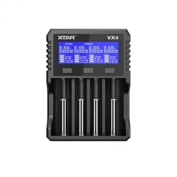 Charger for NIMH/LiIon batteries 4 slots LCD display USB VX4 SET XTAR