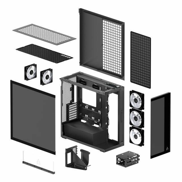 Case Arctic Xtender VG - Black Mid-Tower 