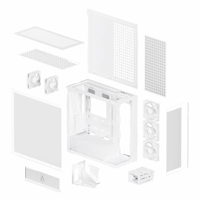 Case Arctic Xtender VG - White Mid-Tower 